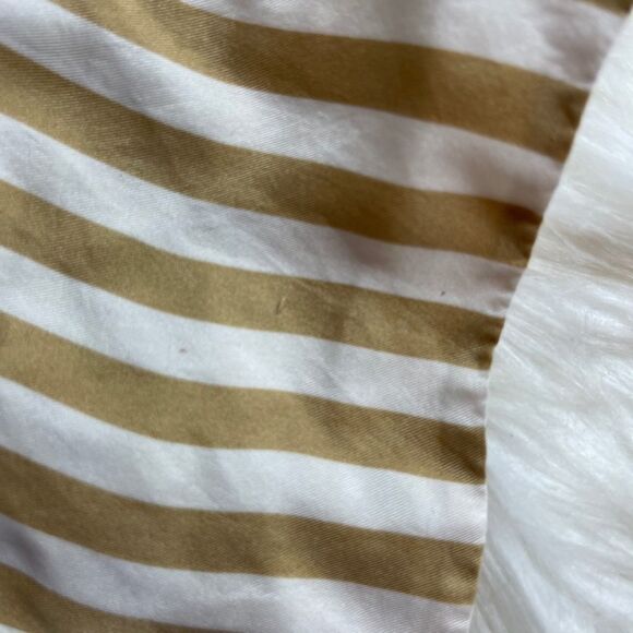 Coach Tan/White Stripe Long Rectangular Scarf - Picture 2 of 4